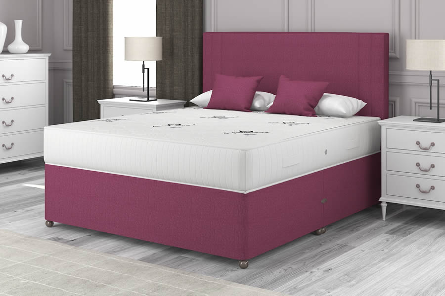 View Linosa Pink Contract Divan Bed 46 Standard Double Deep Mattress Chelsea information