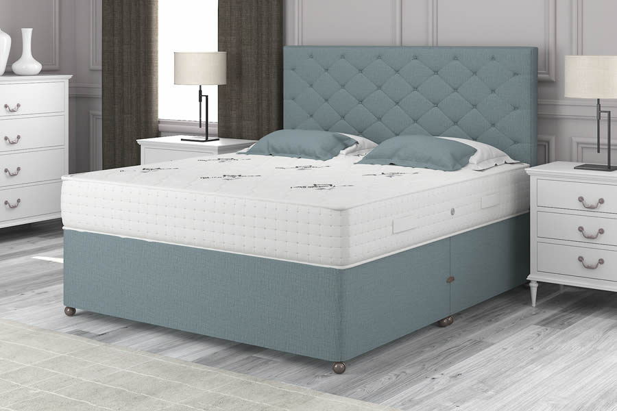 View Duckegg Blue 2000 Pocket Spring Contract Bed 50 King Size Empress information
