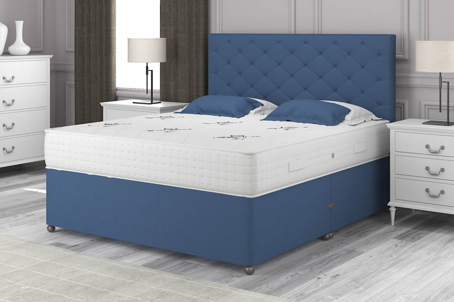 View Sapphire Blue 2000 Pocket Spring Contract Bed 50 King Size Empress information