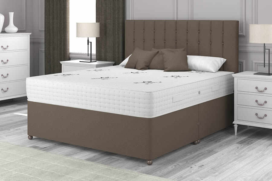 View Mocha Brown 1500 Pocket Spring Contract Bed Firm 60 Superking Size Posture information