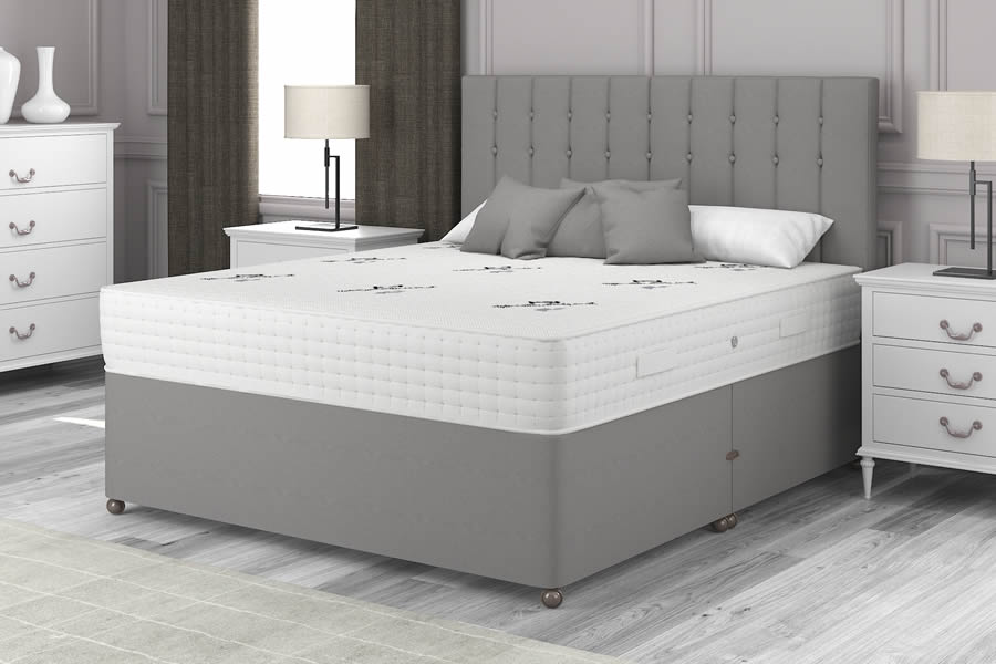 View Platinum Grey 1500 Pocket Spring Contract Bed Firm 26 Small Single Posture information