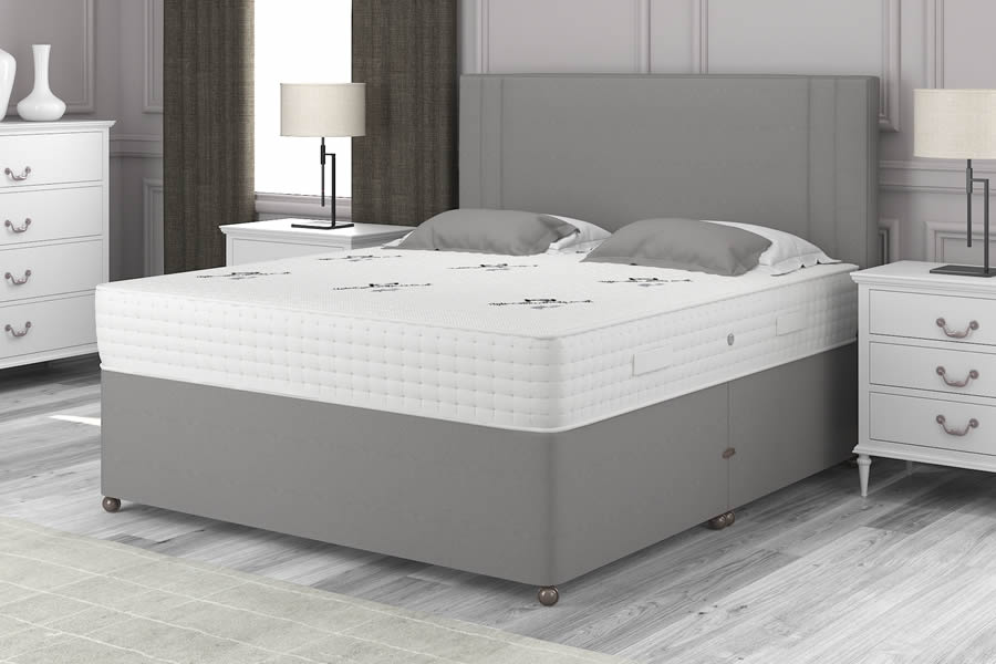View Platinum Grey 2000 Pocket Spring Contract Bed Firm 40 Small Double Posture information