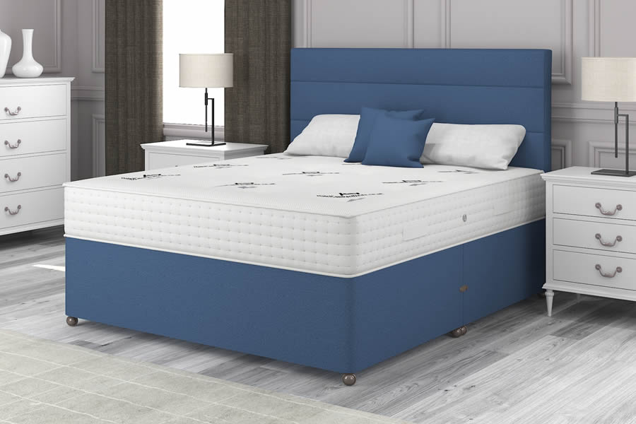 View Sapphire Blue 2000 Pocket Spring MediumFirm Contract Bed 50 Kingsize Regal 2000 information