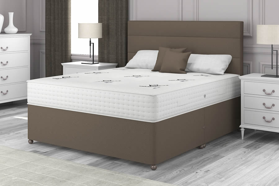 View Mocha Brown 2000 Pocket Spring MediumFirm Contract Bed 50 Kingsize Regal 2000 information