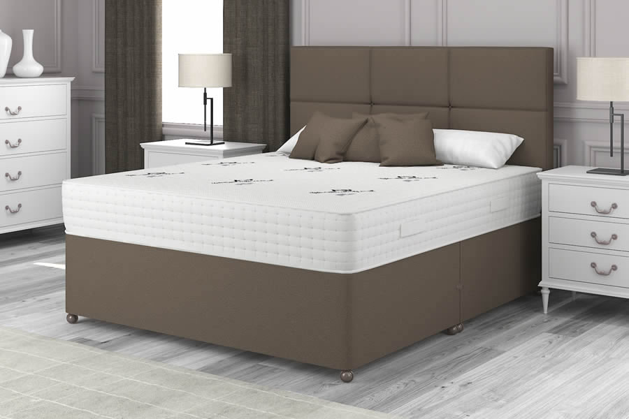 View Mocha Brown Firm Contract Bed 50 Kingsize Ortho Comfort information