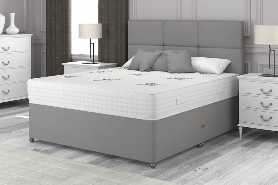 View Platinum Grey Firm Contract Bed 50 Kingsize Ortho Comfort information