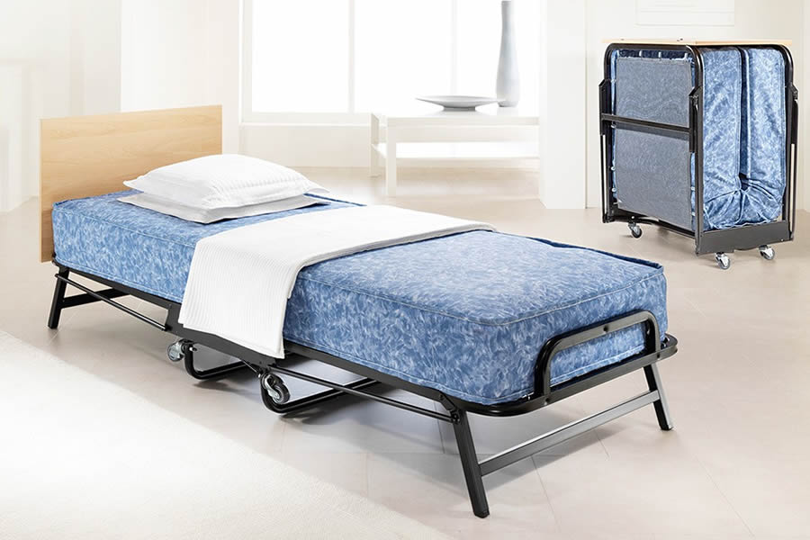 folding bed frame with mattress