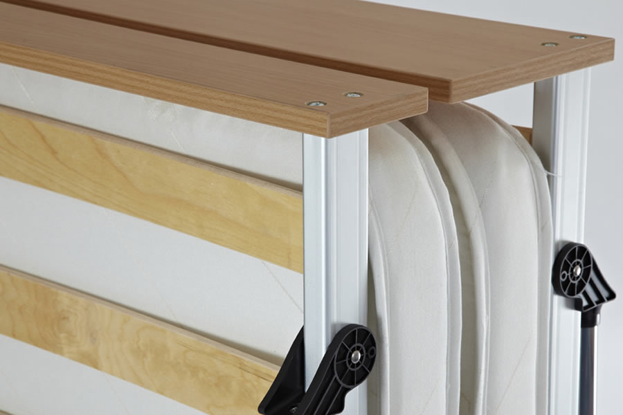 Folding single deals bed with plywood