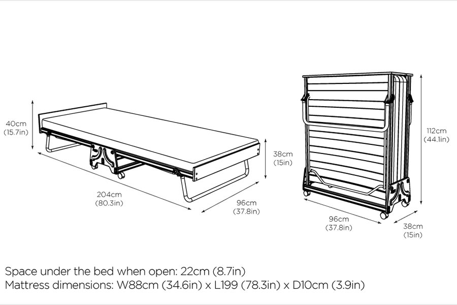 Folding deals type bed