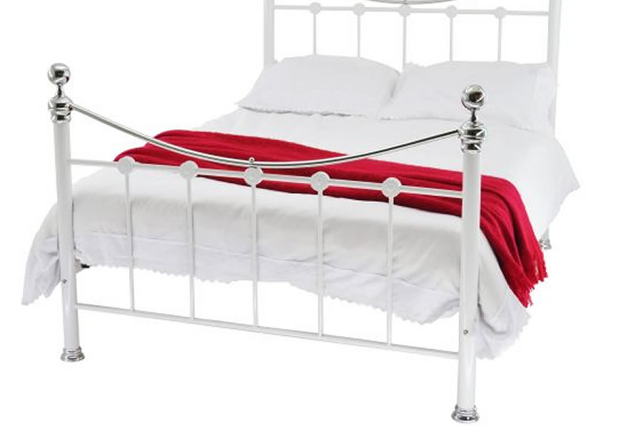 Red metal deals bed frame twin