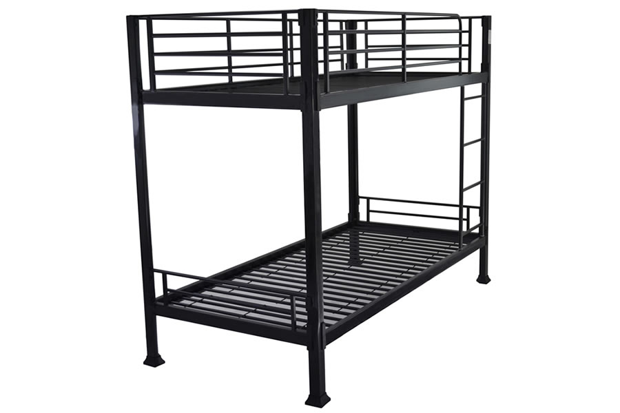 View 30 Single Metal Boltless Bunk Bed Black Finish Thore information