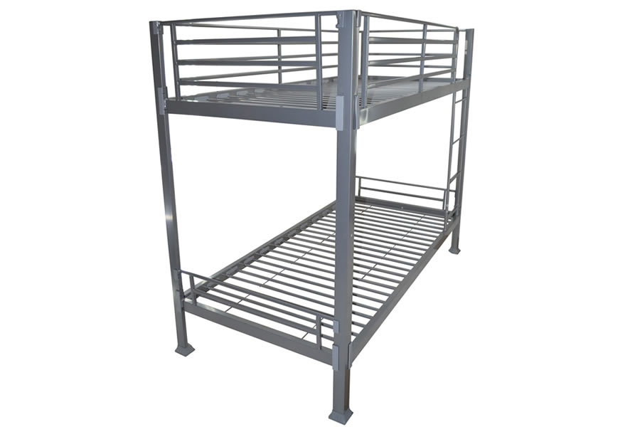 View 30 Single Metal Boltless Bunk Bed Silver Finish Thore information