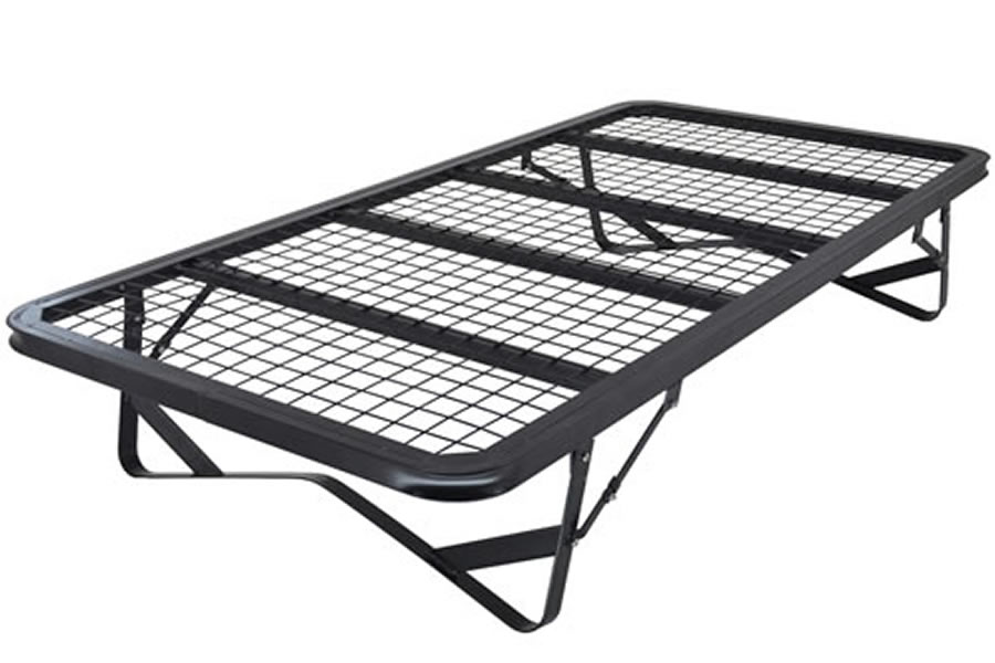 View 30 Single Black Mesh Contract Folding Bed Base Sydney information