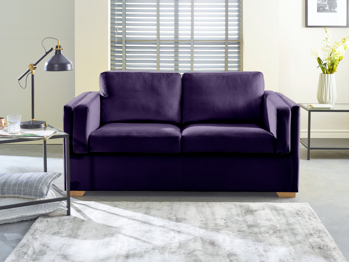 View Purple Fabric 2 Seater Contract Sofabed Houston information