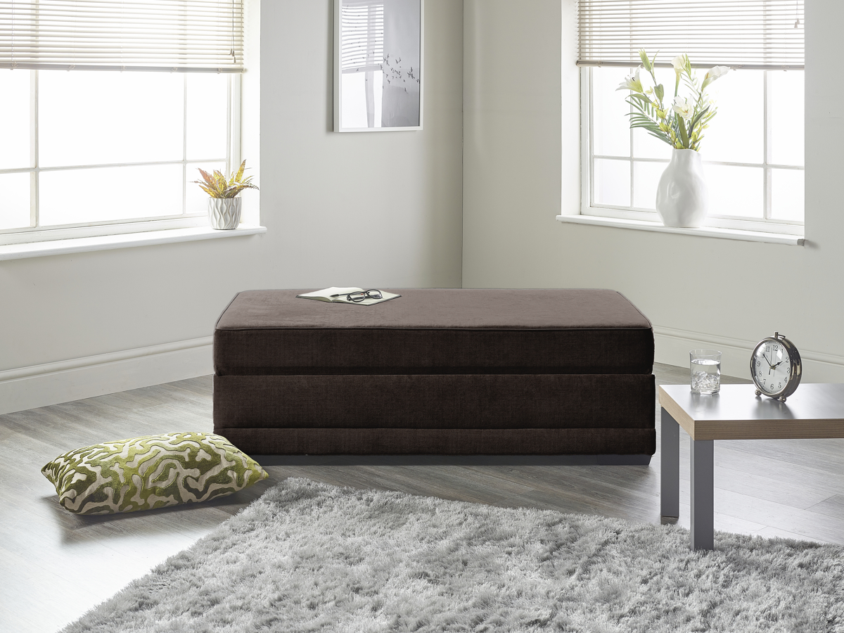 View Brown Fabric 2 Seater Contract Sofabed Compact Boxbed Boston information