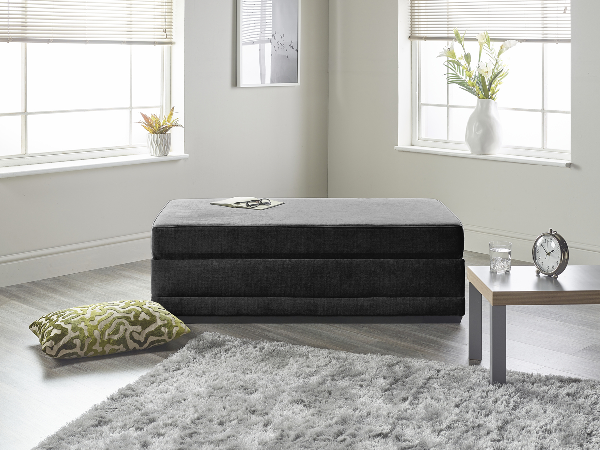 View Charcoal Fabric 3 Seater Contract Sofabed Compact Boxbed Boston information