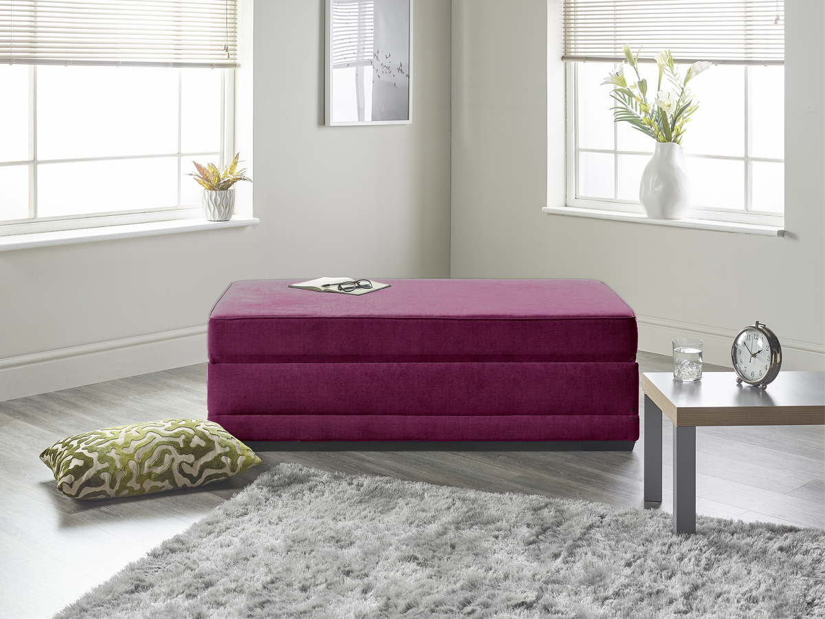 View Fushia Fabric 2 Seater Contract Sofabed Compact Boxbed Boston information