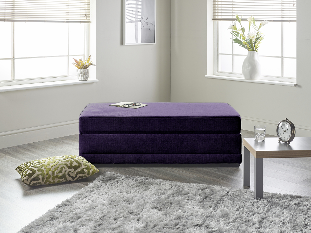 View Purple Fabric 2 Seater Contract Sofabed Compact Boxbed Boston information