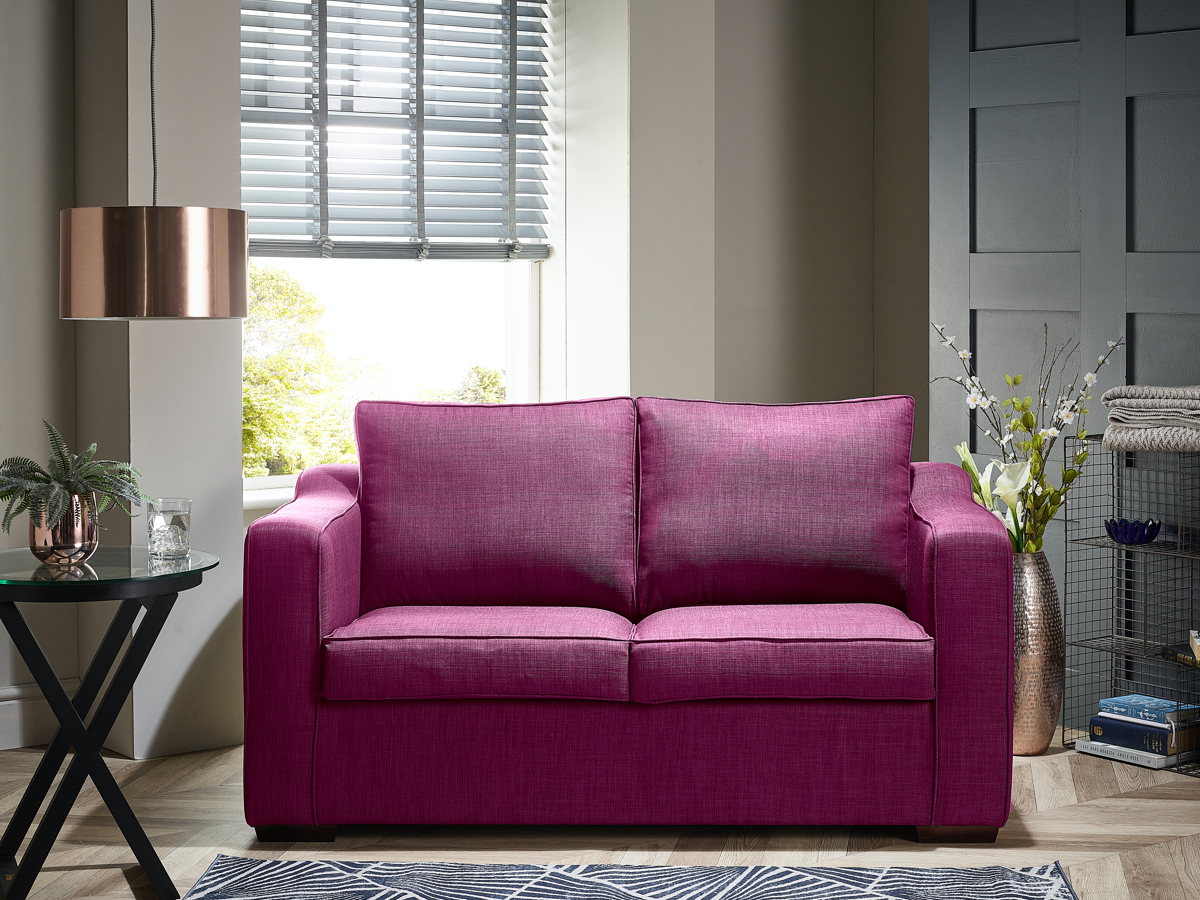 View Fushia Fabric 2 Seater Contract Sofabed Washington information