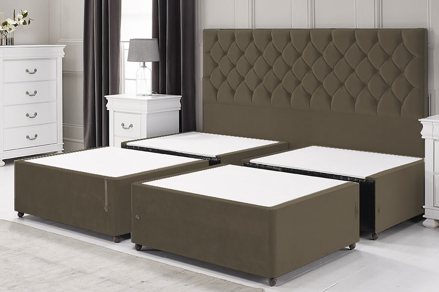 View Truffle Brown Superking 60 Quarterised Contract Bed Base information