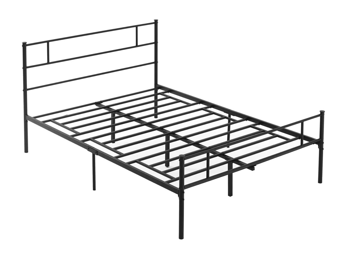 Black Metal Contract Student Bed - Sturdy Steel Frame - Dormie