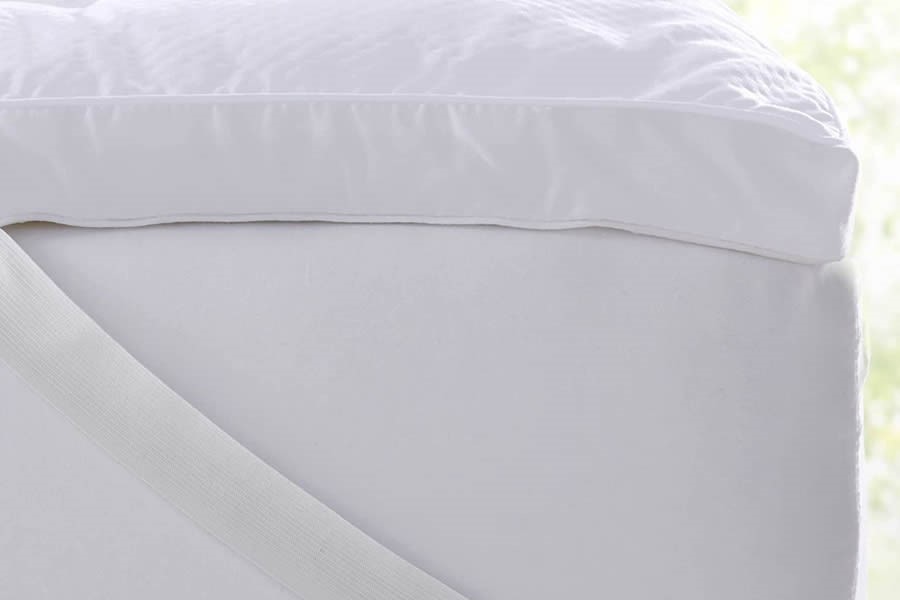 duck feather filled cotton gusseted mattress topper
