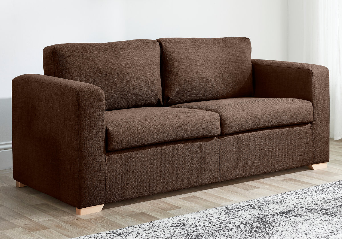 View Brown Fabric 2 Seater Contract Sofabed Colorado information