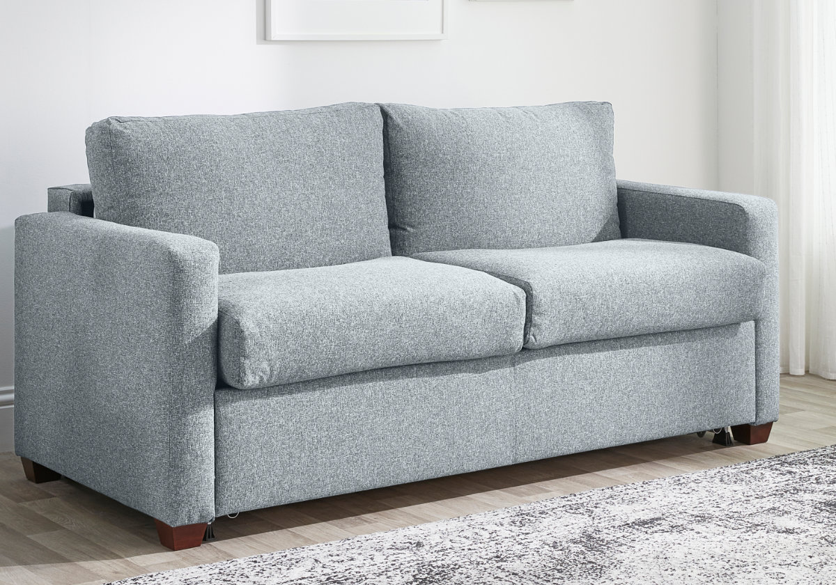 Fabric Contract Commercial Sofa Bed 2 Seater Grey Fabric Elliot