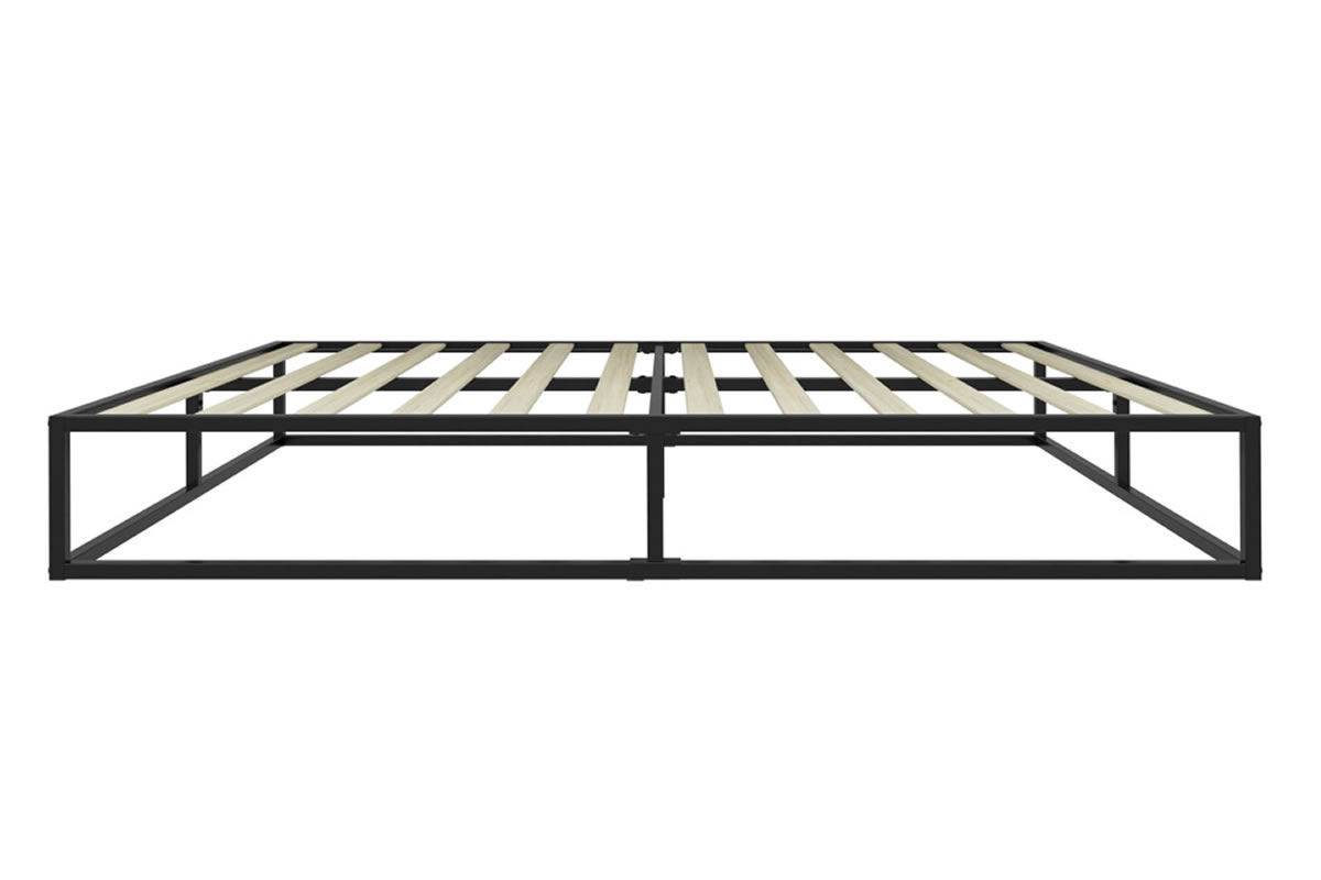 Contract Metal Student Platform Bed - Black Finish - 4 Sizes