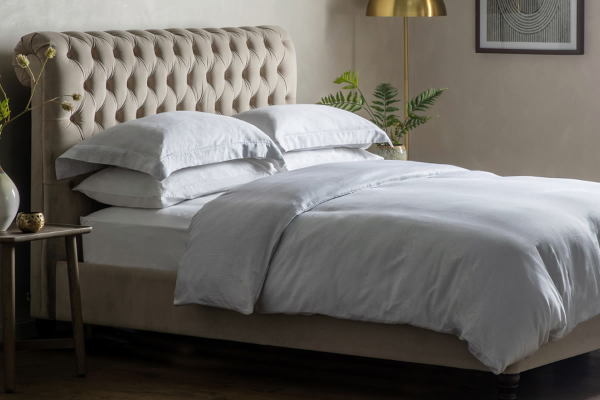 View Stripe Cotton Duvet Bed Set With Oxford Pillow Case 4 Sizes information