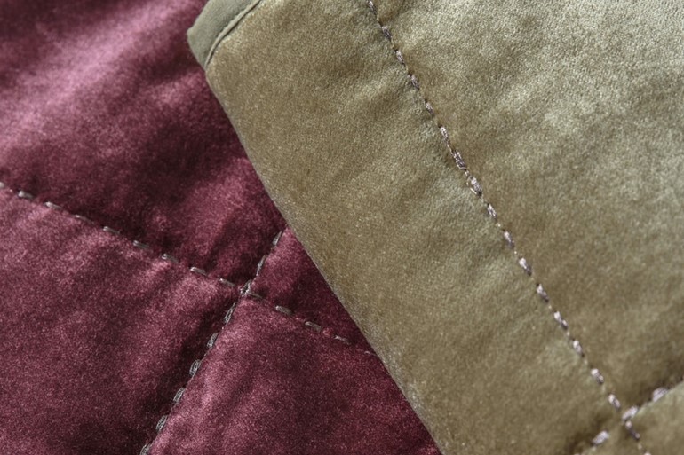 Deeply Quilted Velvet Bedspread