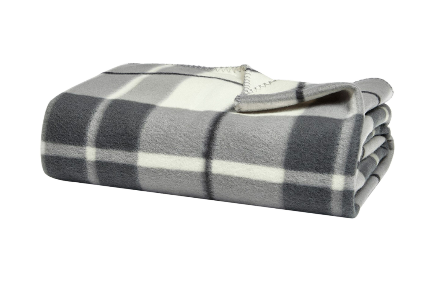 View Grey Checked Fleece Blanket Medium information