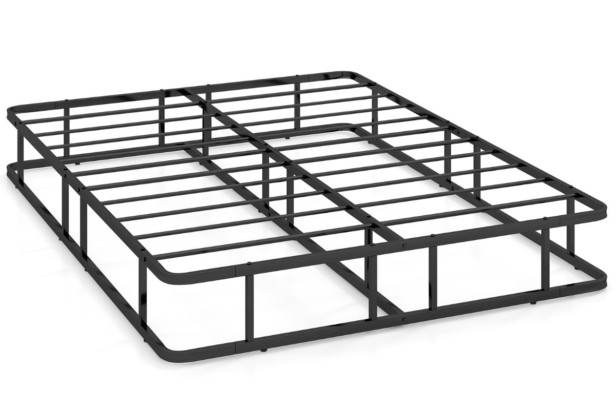 View Metal Platform Bed Frame With Metal Slats Rounded Corners NonSlip Foot Pads 300kg Weight Capacity Felix information